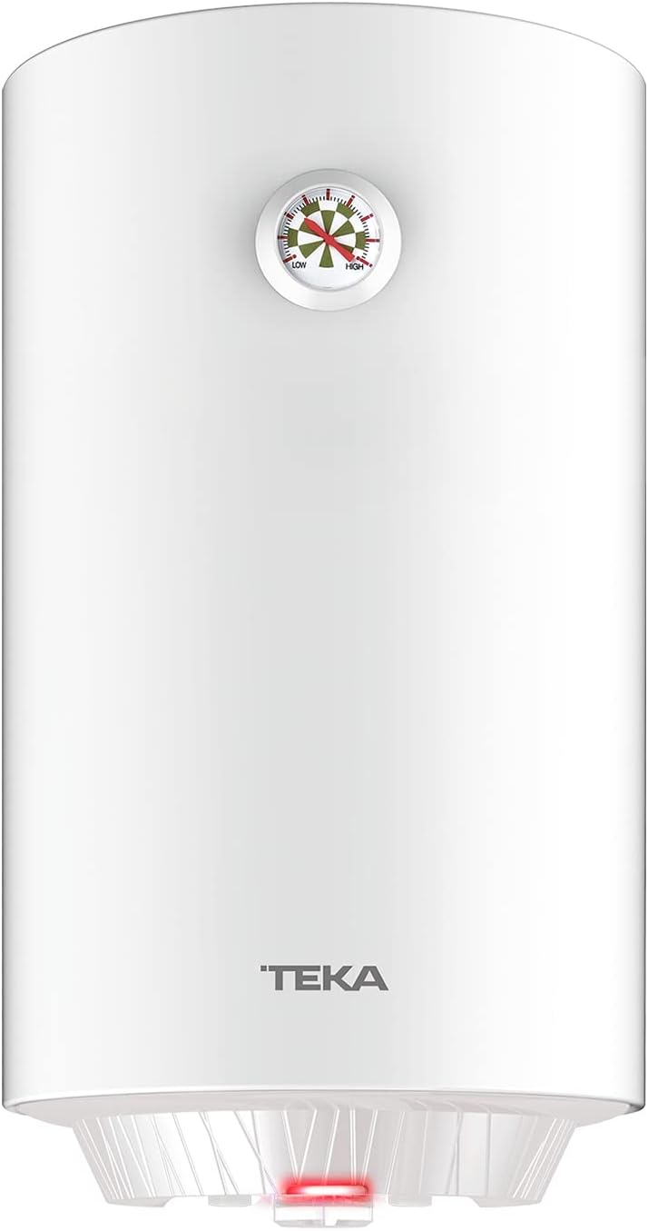 Aquecedor elétrico, Teka, 50 L, 24,1 kg, com iluminação LED, Prateado, para uso diário
