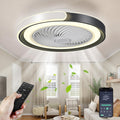 Ventoinha de teto com luz, TYJY, LED, 70W, 2 níveis, 4 níveis, 6 níveis, com iluminação LED, com comando à distância, com temporizador, alumínio