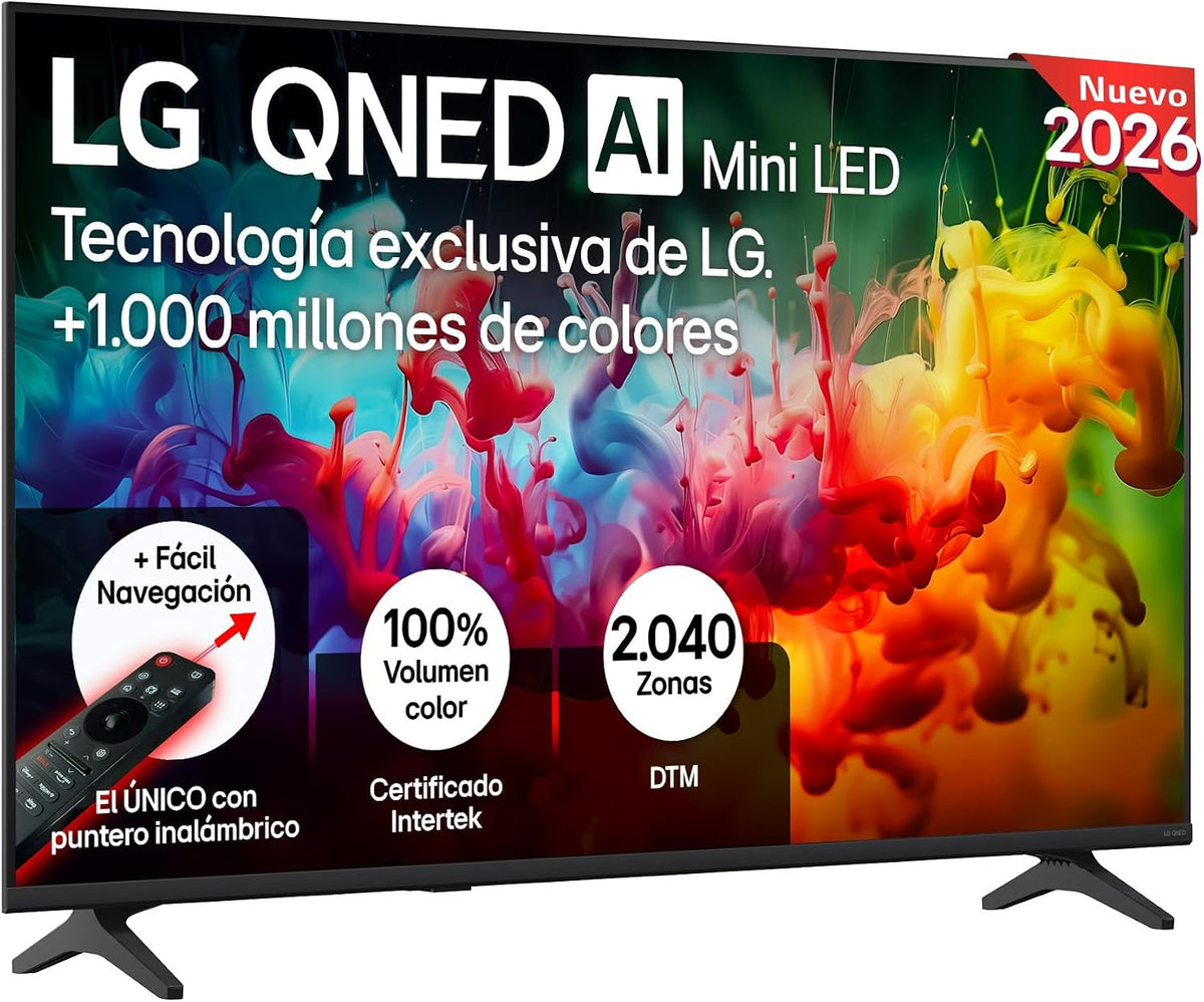 LG, Televisor, 50QNED70B6C, 12,3 kg, com iluminação LED, Multicolor, para a sala