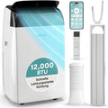 Ar condicionado portátil, SereneLife, Mobile, 3.52kW, 51 dB, 68.8 cm, 41.9 × 35.7 × 68.8 cm, com comando à distância, com temporizador, Branco / Preto