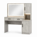 Tocador con Espejo de Madera Compuesta y Luz LED en Gris