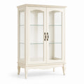 Vitrina de madera y vidrio templado beige