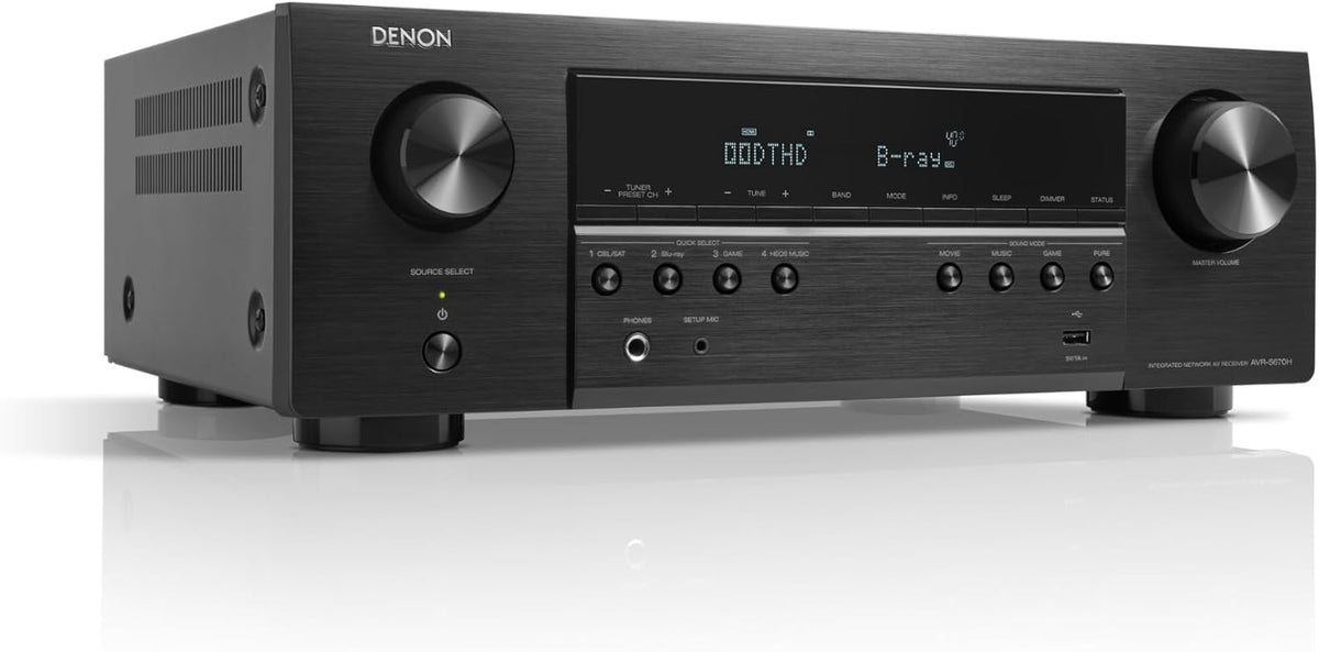 Amplificador, DENON, 670H, 7,6 kg, Multicolor, para uso diário