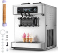 VEVOR, Máquina de gelados, Kommerzielle, 28 L/h, 2200 W, com função de autolimpeza, aço inoxidável, aço, Prateado / Preto, para uso diário