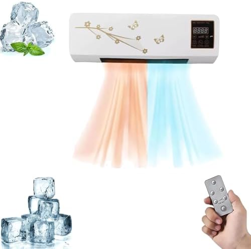 Ar condicionado split, JXYQ, 1800 W, 1000 W, 30 W, 30 dB, com comando à distância, com temporizador, Branco / Preto, para uso diário