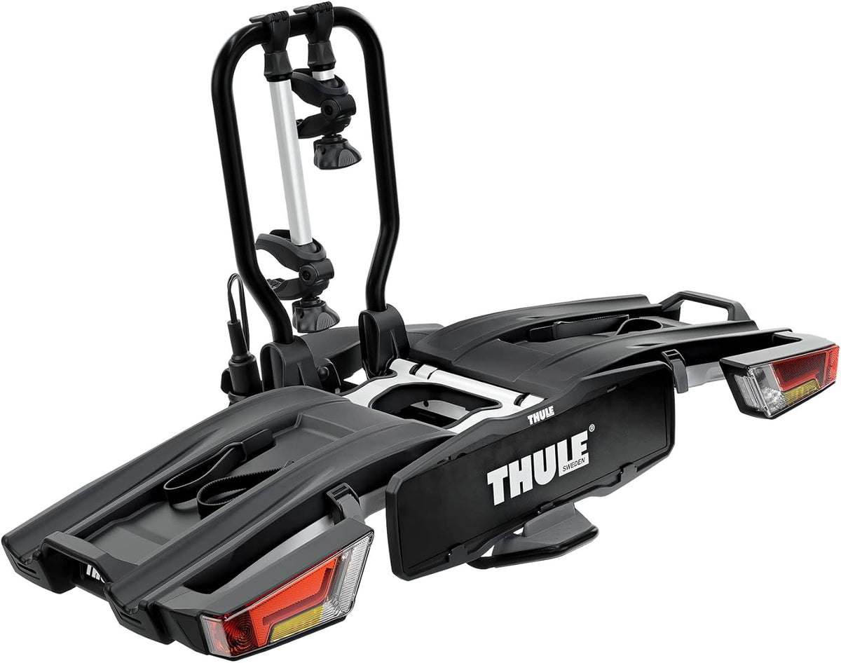 Suporte para bicicleta, Thule, EasyFold, dobrável, com rodas, aço, Preto / Aluminium, para uso diário