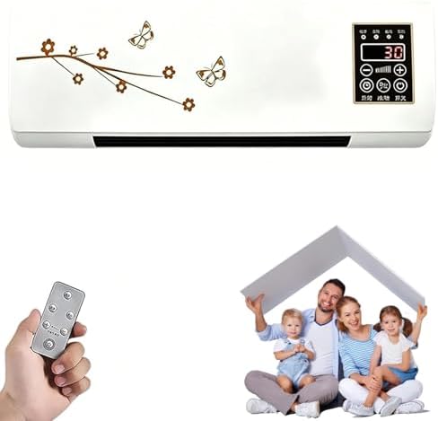Ar condicionado, Generic, 1800W, 45 dB, 1000W, 60W, 55 × 24 × 12 cm, com comando à distância, com temporizador, Branco, para uso diário