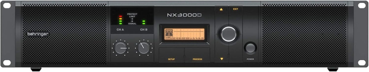 Amplificador, Behringer, NX3000D, 3,6 kg, Classe D, com iluminação LED, Multicolor, para uso diário