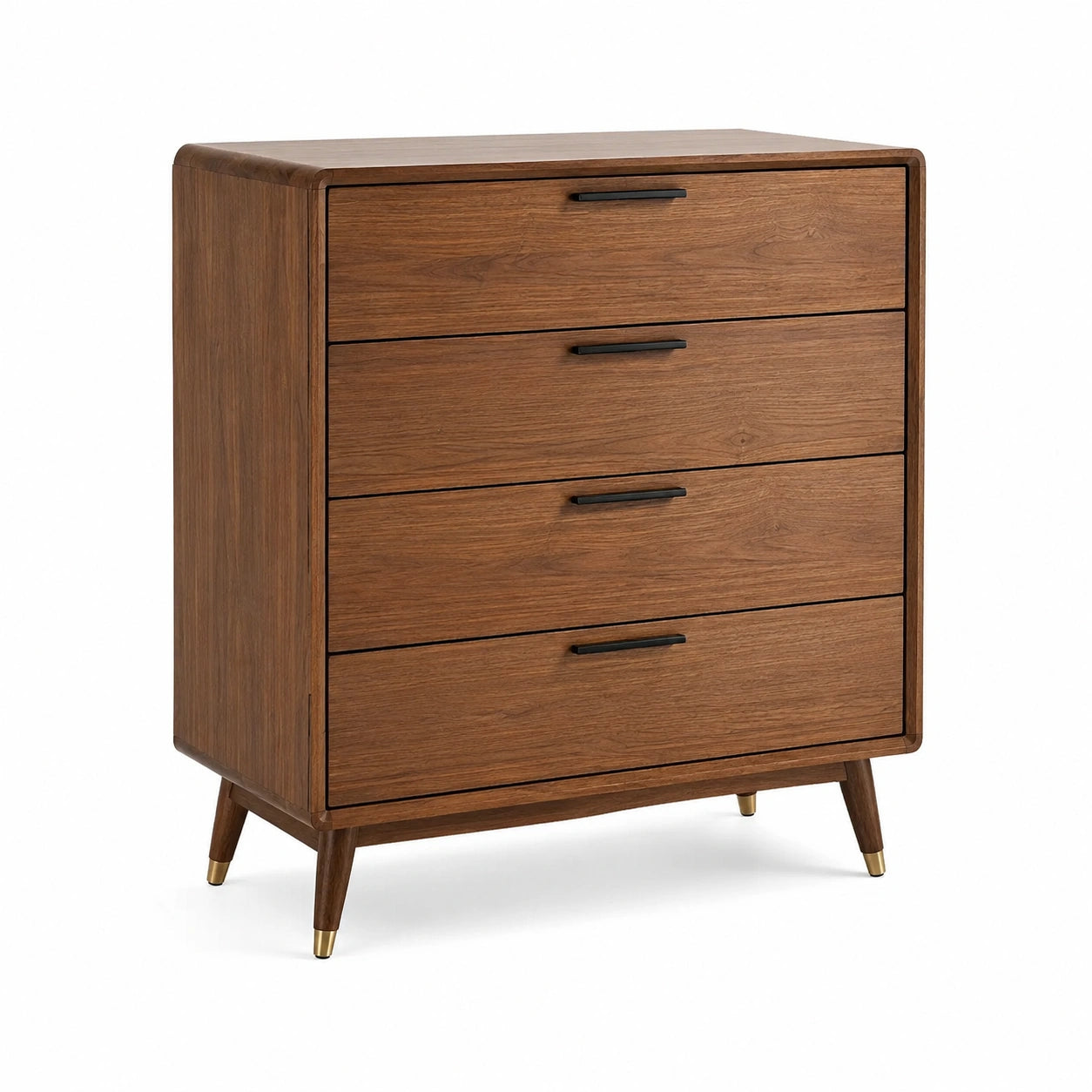 Cómoda de madera marrón con 4 cajones