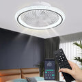 Ventoinha de teto com luz, Qiaomao, 49cm, 72W, 6 L, com comando à distância, com temporizador, Branco / Preto, para uso diário