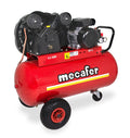 Compressor de ar, Mecafer, 425316, 100 L, 3PS, 9 bar, com rodas, Vermelho / Preto, para trabalhos de manutenção