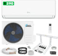 Ar condicionado split, Kältebringer, R290, 3,7 kW, 19dB, 27000 kW, 2,6kW, 3,5kW, com comando à distância, com temporizador, com controlo por aplicação