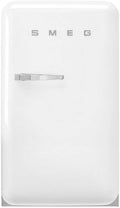 Minifrigorífico, Smeg, FAB10RWH6, 122 l, 17 l, 97 cm, classe energética D, regulável, com iluminação LED, Branco, para uso diário