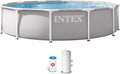 Piscina com estrutura metálica, Intex, 26712ND, 76 cm, 240 V, 2,006L, 6,503 l, Cinzento, para utilização no exterior