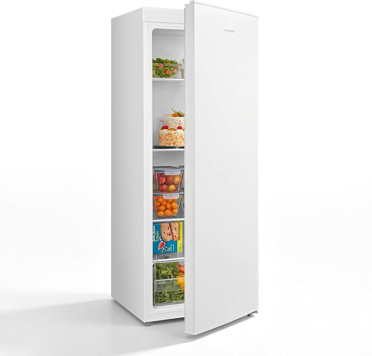 Frigorífico, Comfee, RCD235WH2EU, 230L, 40 dB, 142 cm, 55 × 55 × 142 cm, com iluminação LED, Branco, para uso diário