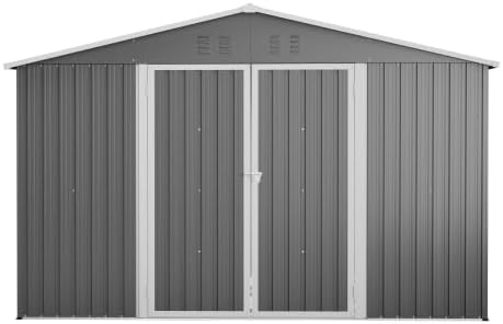 Abrigo de jardim, vutizal, 252 cm, 300 × 252 cm, aço, Cinzento, para jardim e exterior