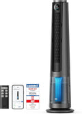 Ventoinha de torre, DREO, TurboCool, 6 L, 20 dB, 800 ml, com comando à distância, com controlo por aplicação, Preto / Azul, para uso diário