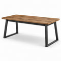 Mesa de comedor de madera y metal marrón 180x90x75 cm
