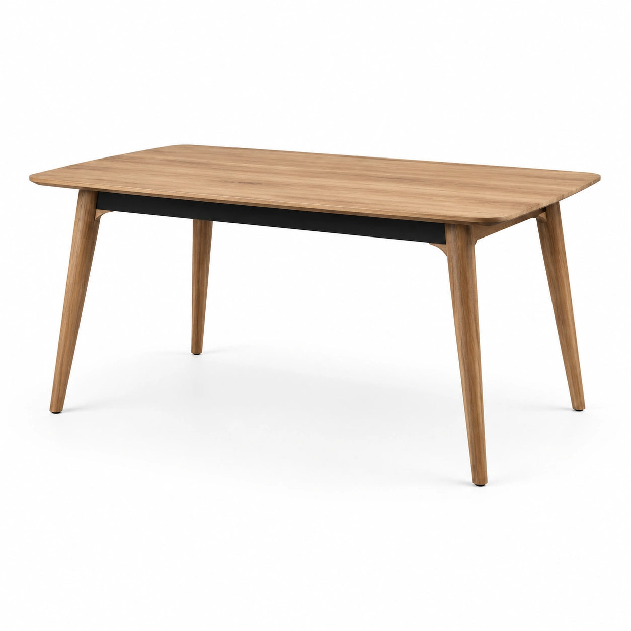 Mesa de comedor de madera de roble marrón 150x90x75 cm