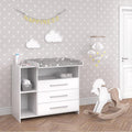 Cómoda, Vicco, 100 cm, 113 × 100 cm, com gavetas, Branco, para o quarto