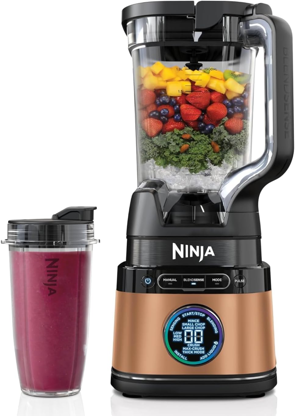 Artigo para casa, Ninja, 2-in-1, 1200W, 680ml, 644 ml, com temporizador, Cobre / Preto, para uso diário