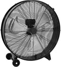 Ventoinha de pé, vidaXL, Trommelventilator, 77cm, 240W, com rodas, aço, alumínio, Preto, para uso diário