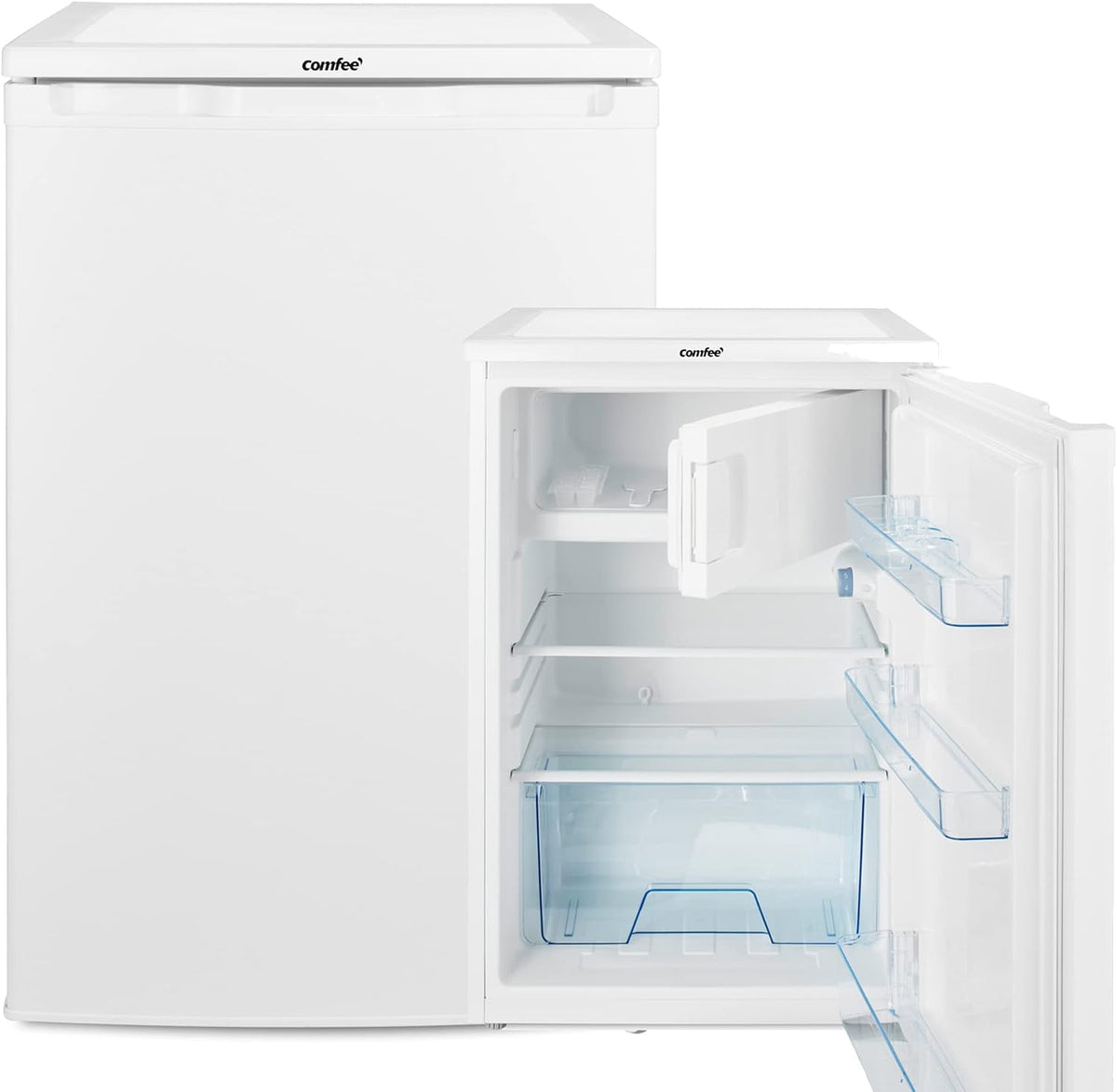 Frigorífico combinado, Comfee, RCD158WH2, 39 dB, 55 cm, 2 kg, vidro, Branco, para uso diário