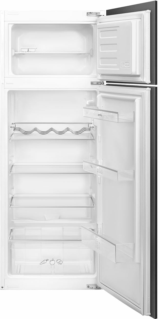 Frigorífico combinado, Smeg, D8140E, regulável, vidro, Branco, para uso diário