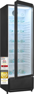 Frigorífico para bebidas, Exquisit, Getr, 280 l, altura regulável, regulável, com iluminação LED, Preto, para uso diário