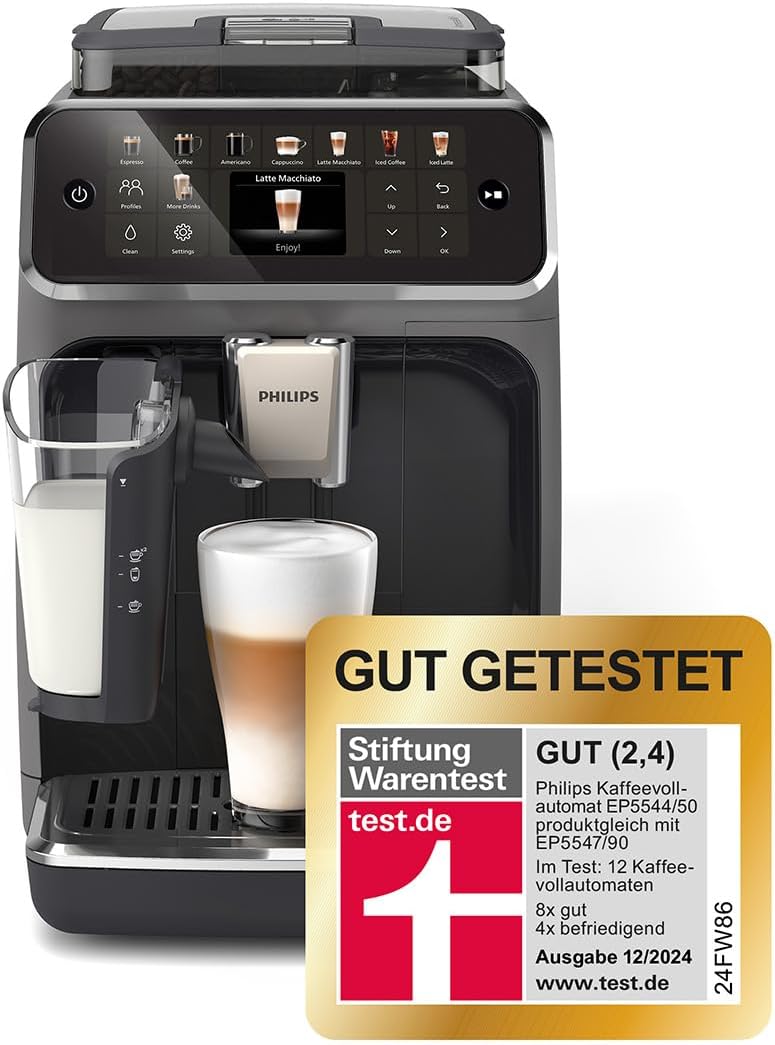 PHILIPS, Máquina de café automática, Serie, Preto / Cinzento, para a cozinha