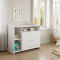 Cómoda, Vicco, 93.5 cm, 110 × 93.5 cm, com gavetas, com prateleiras, Branco, para o quarto