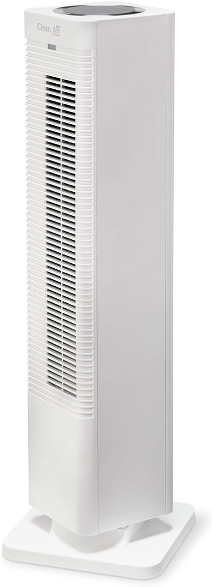 Ventoinha de torre, Clean Air Optima, CA-904W, 904W, com comando à distância, com temporizador, Branco, para uso diário