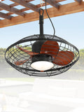 Ventoinha de teto com luz, Sofucor, Deckenventilator, 51 cm, resistente à água, com comando à distância, com temporizador, aço, Preto, para uso diário