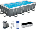 Piscina com estrutura metálica, Bestway, Steel, 549 cm, 274 cm, 122 cm, 5678 l, aço, DunkelCinzento, para utilização no exterior