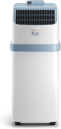 Ar condicionado portátil, De'Longhi, Pinguino, classe energética A, 52 dB, com comando à distância, com temporizador, com rodas, Branco / Azul