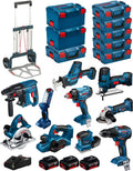 Bateria para ferramenta, JG todotaladros, BK1002, 18V, 125V, 5,0Ah, com bateria, Azul / Vermelho / Preto, para trabalhos de manutenção