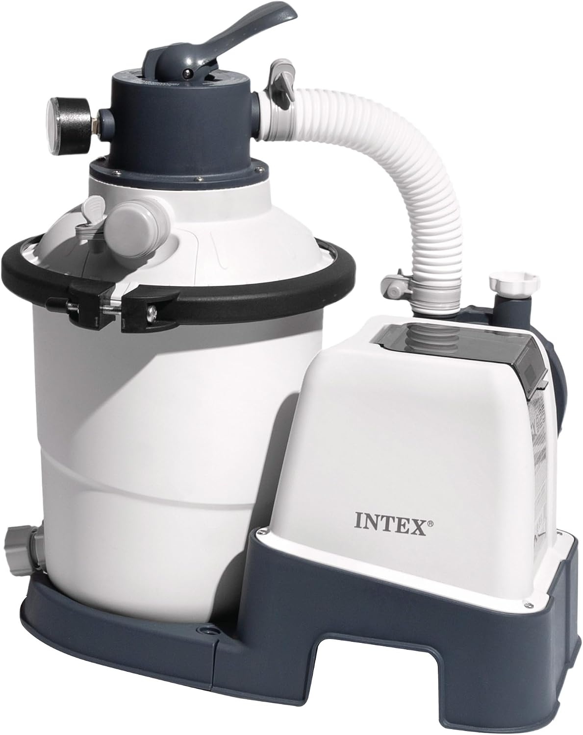 Bomba, Intex, 26642, 3500 l/h, 2000 l/h, 240 V, 450 cm, 457 cm, com temporizador, plástico, Branco / DunkelCinzento, para uso diário