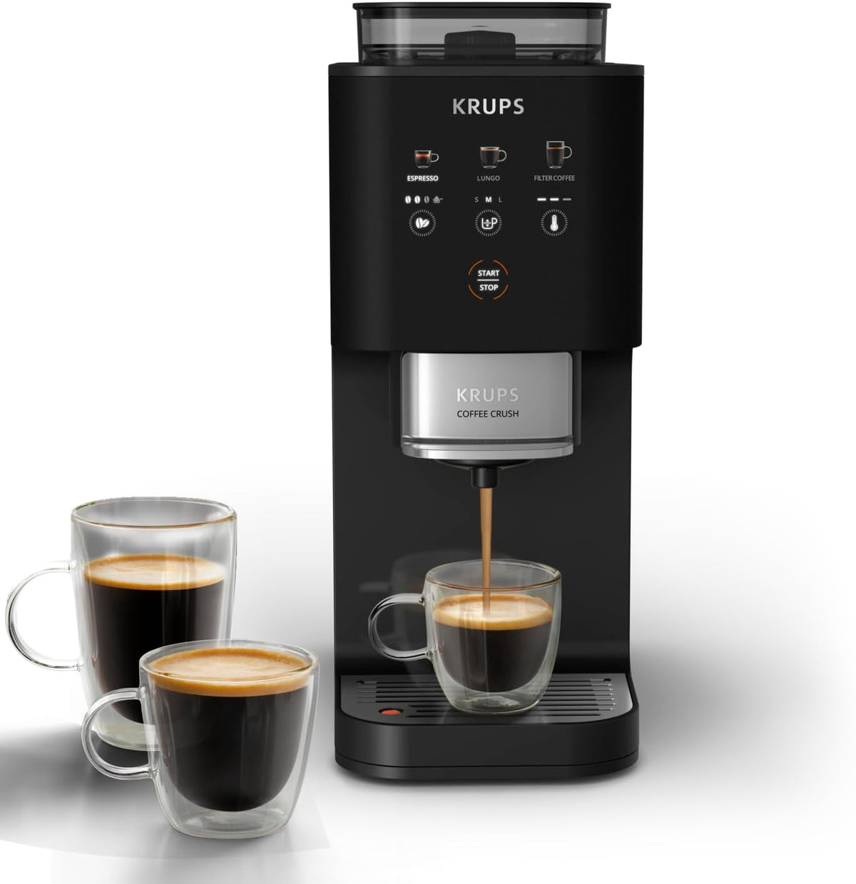 Máquina de café expresso, KRUPS, Coffee, 15 cm, aço inoxidável, aço, Preto, para a cozinha