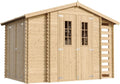 Abrigo de jardim, TIMBELA, M389C, 206 cm, 328 × 206 cm, aço, madeira, Cinzento, para jardim e exterior