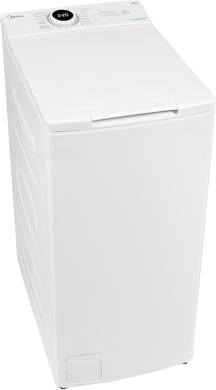 Máquina de lavar roupa, Midea, Toplader, 1200 U/min, classe energética A, Branco, para uso diário