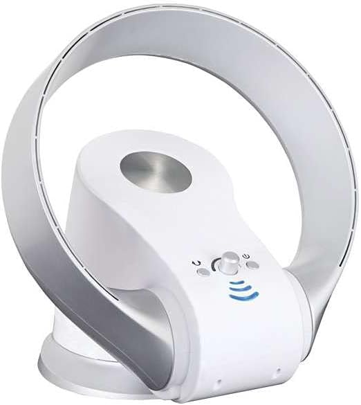 Ventoinha de mesa, Syntesy, 30 cm, Branco / Prateado, para uso diário