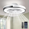 Ventoinha de teto com luz, ANZHUANG, 50cm, 5 L, 6níveis, com comando à distância, com temporizador, Preto / Branco, para uso diário