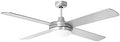 Ventoinha de teto, V-TAC, Deckenventilator, 132 cm, 3 níveis, com comando à distância, com temporizador, madeira, vidro, Prateado, para uso diário