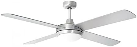Ventoinha de teto, V-TAC, Deckenventilator, 132 cm, 3 níveis, com comando à distância, com temporizador, madeira, vidro, Prateado, para uso diário