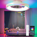 Ventoinha de teto com luz, TJSC, 60W, 50cm, 6 níveis, com comando à distância, com temporizador, Branco / Mehrfarbig, para uso diário