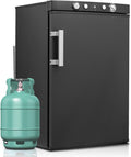 Minifrigorífico, SMETA, 100 L, 12 V, 220 V, regulável, com prateleiras, Preto, para uso diário