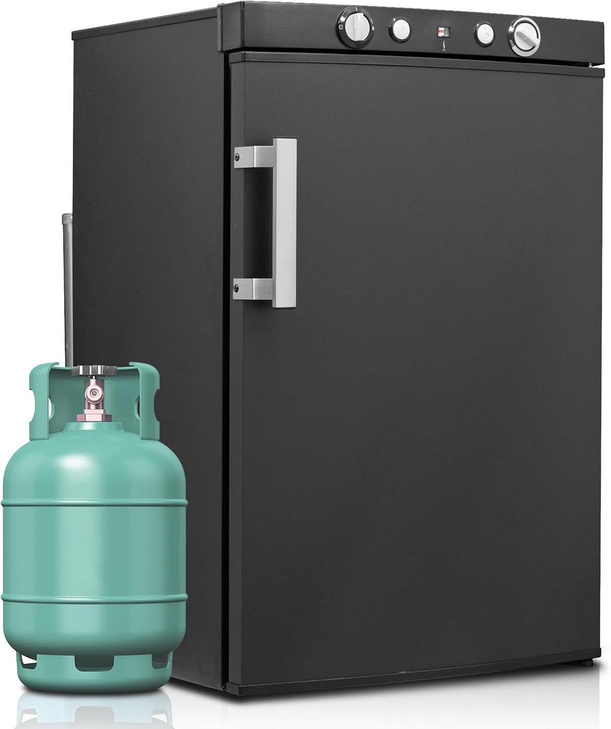 Minifrigorífico, SMETA, 100 L, 12 V, 220 V, regulável, com prateleiras, Preto, para uso diário