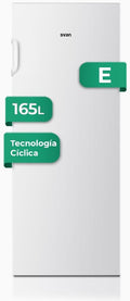 Congelador vertical, SVAN, SCV145501E, 165 L, Classe E, Branco, para uso diário
