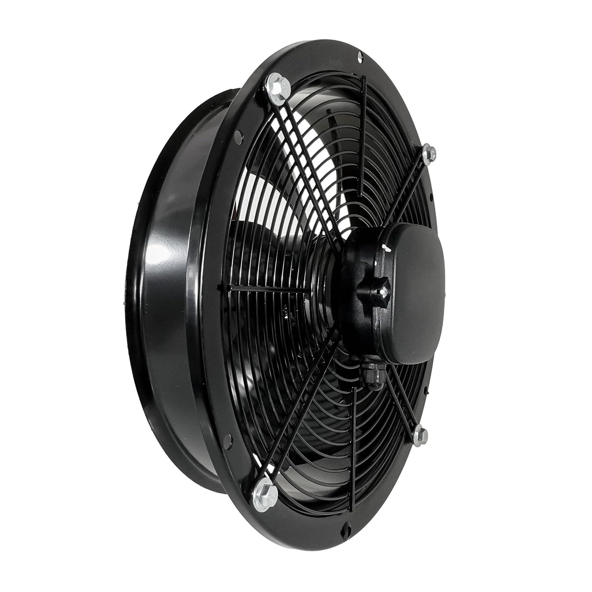 Extrator de casa de banho, SYSTERM, Wandventilator, aço, Preto, para uso diário
