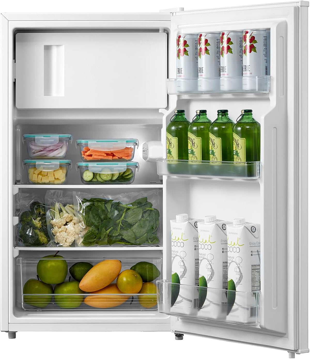 Frigorífico, Comfee, RCD80WH3, 80L, 84.5 cm, 47.5 cm, 2 kg, altura regulável, regulável, com iluminação LED, Branco, para uso diário